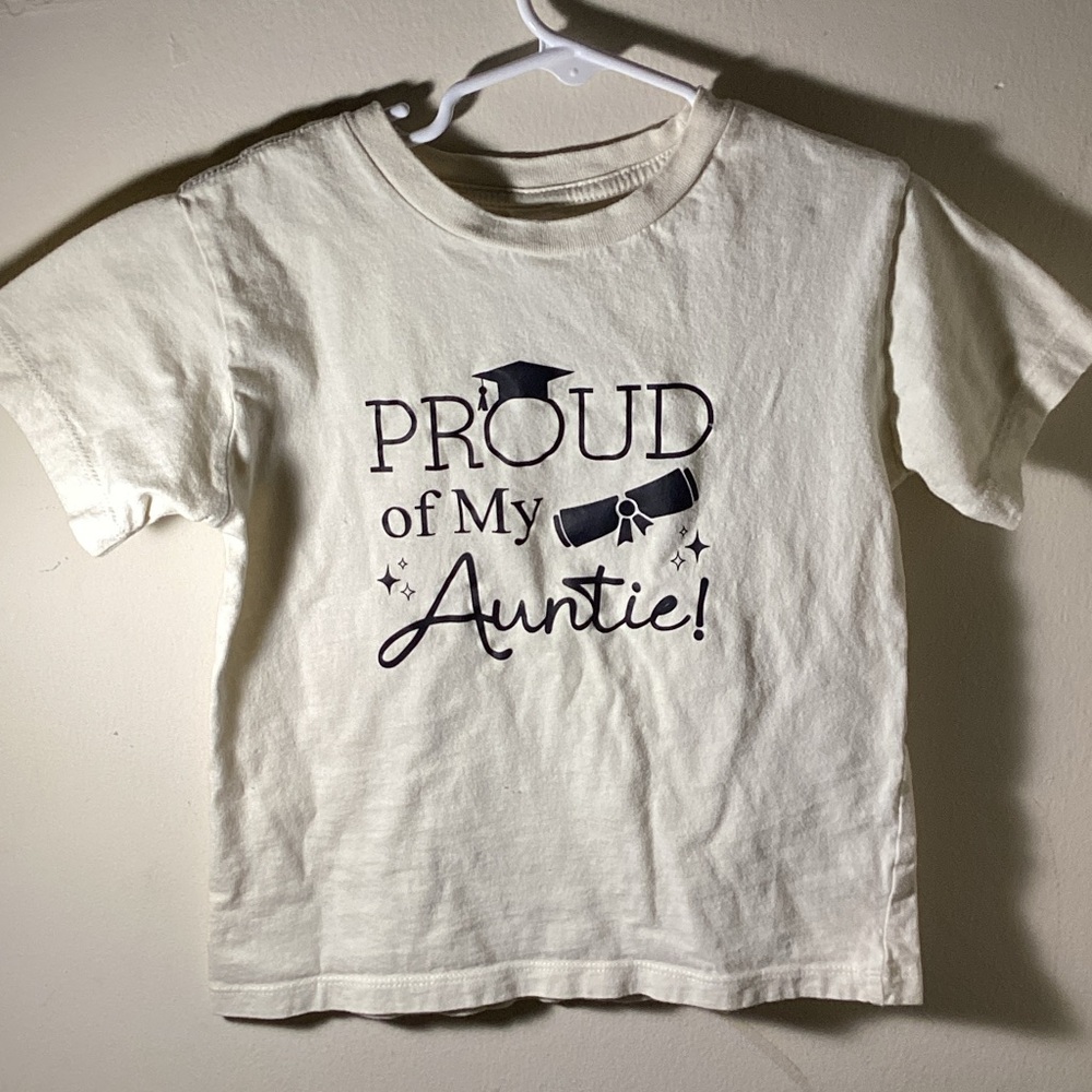 Proud of My Auntie Kids T-Shirt - Cream